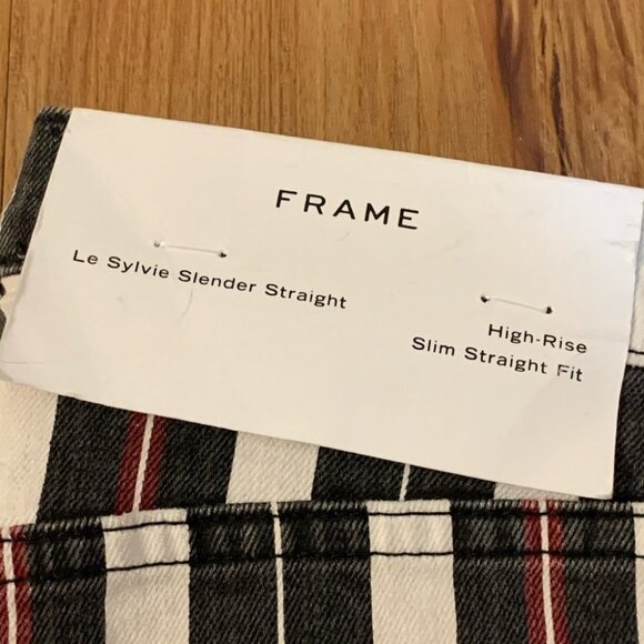 Frame Denim Le Sylvie Striped High Rise Jeans - Picture 9 of 16